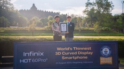 Infinix HOT 60 Pro+ Raih Rekor Dunia Smartphone Tertipis