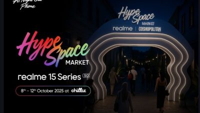 realme 15 Series 5G dengan tema "AI Night Out Phone"