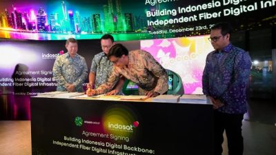 Indosat, Arsari, dan Northstar Bangun Platform Serat Optik Nasional