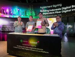 Indosat, Arsari, dan Northstar Bangun Platform Serat Optik Nasional
