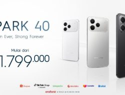 TECNO SPARK 40 Bodi Tipis, Baterai 5.200mAh, dan AI Pintar