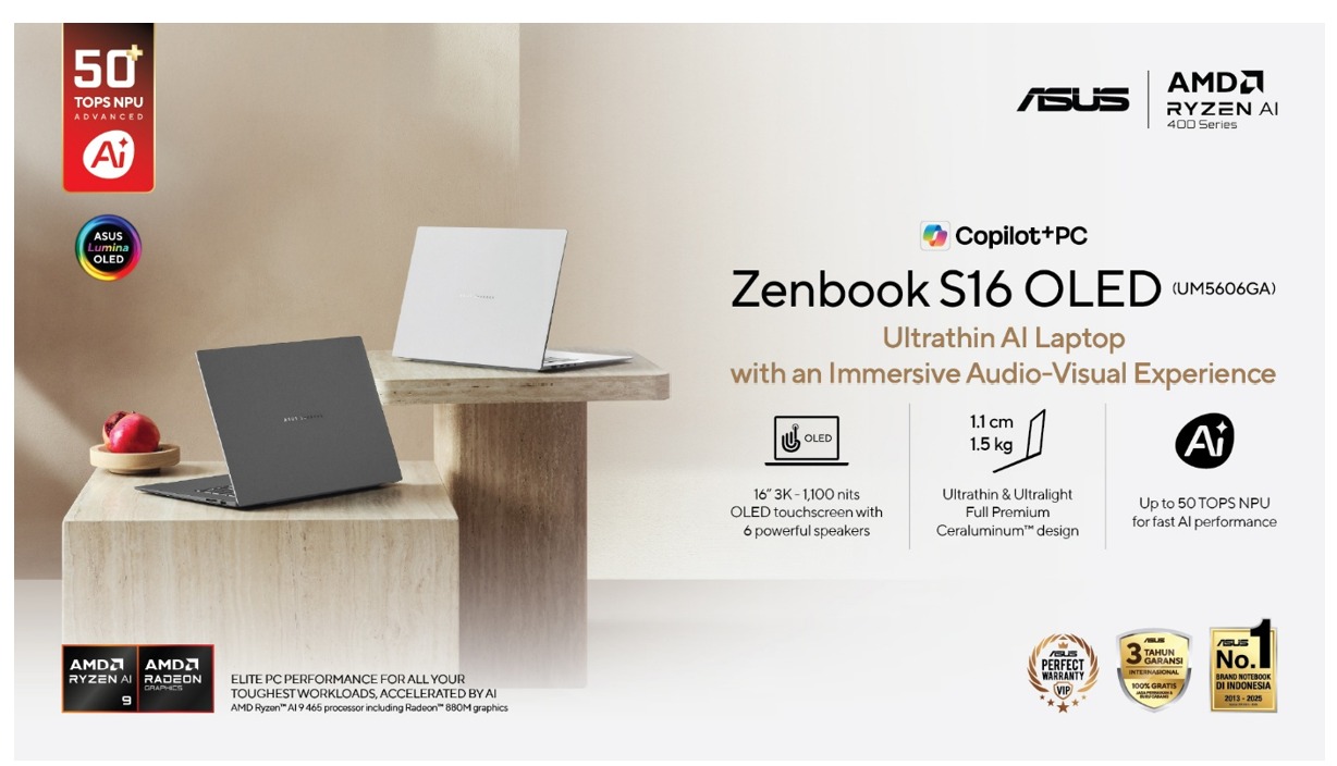 Review ASUS Zenbook S16 OLED 2026 (UM5606GA)