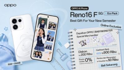 OPPO Reno16 F 5G Eco Pack Kini Tersedia di Seluruh E-Commerce!
