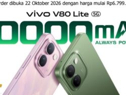 vivo V80 Lite 5G Resmi Hadir di Indonesia Usung Baterai 10.000mAh
